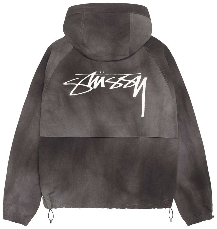 Stussy Beach Shell Wave Dye Zip Hoodie Black
