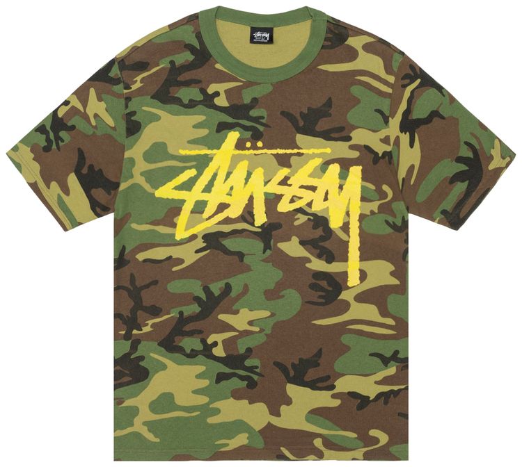 Stussy Stock Camo Tee CamoYellow
