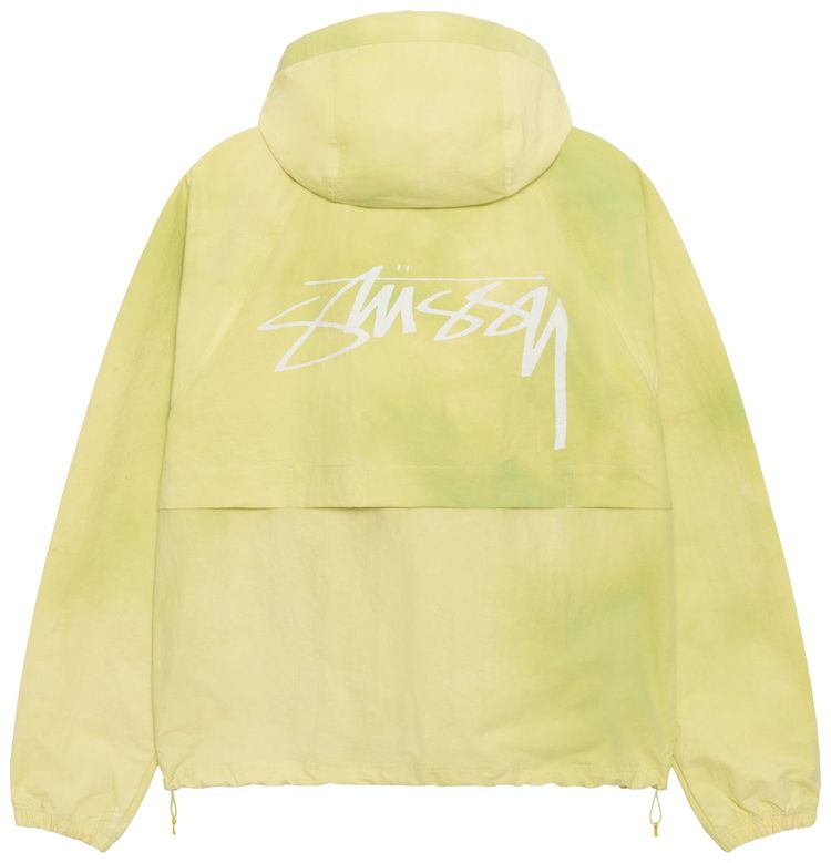 Stussy Beach Shell Wave Dye Zip Hoodie Lime