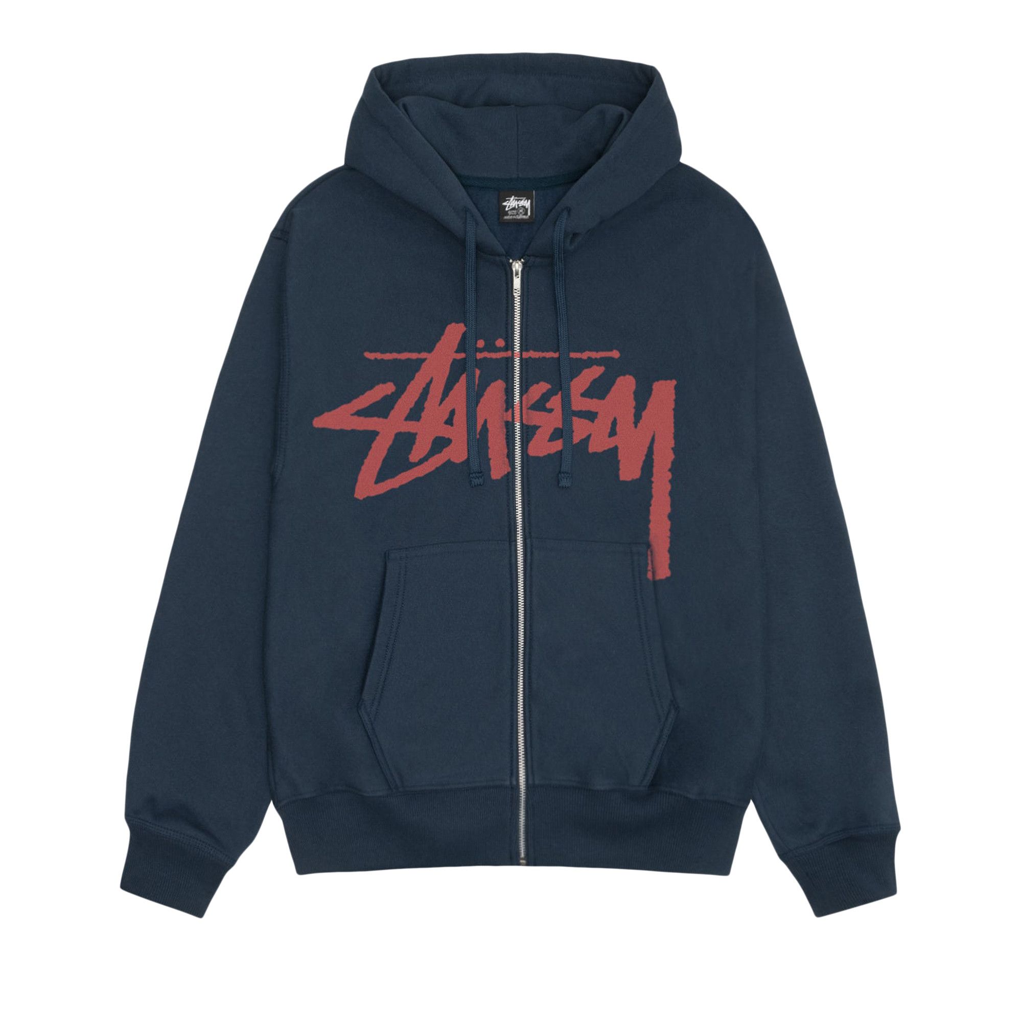 Navy blue stussy hoodie discount