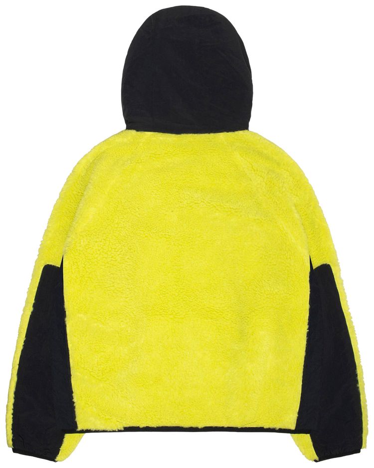 Stussy Sherpa Paneled Hooded Jacket Lime