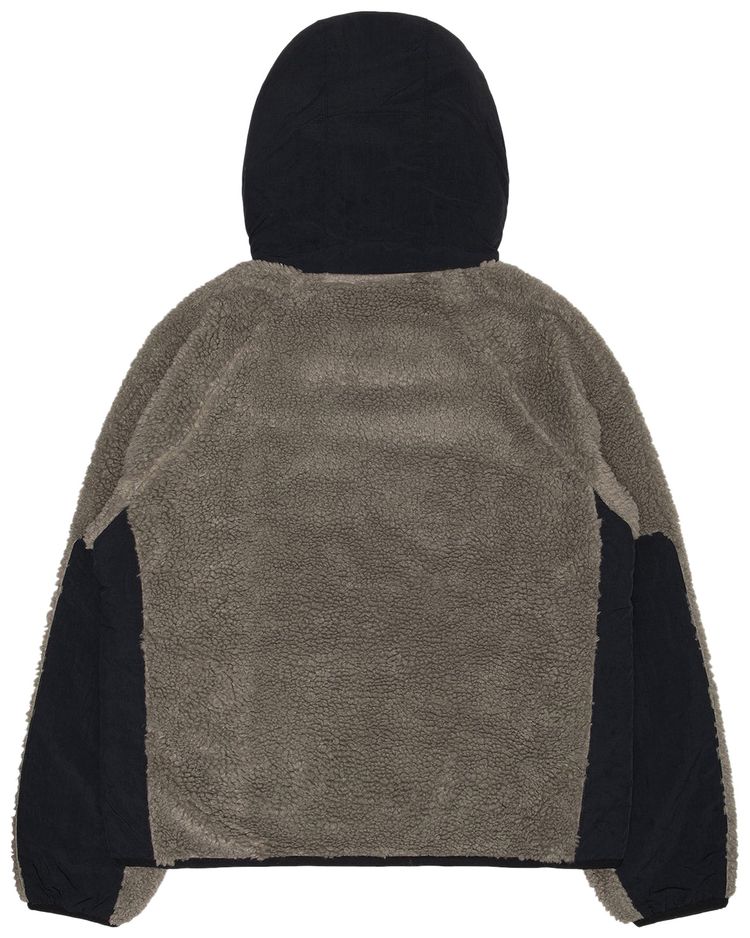 Stussy Sherpa Paneled Hooded Jacket Stone
