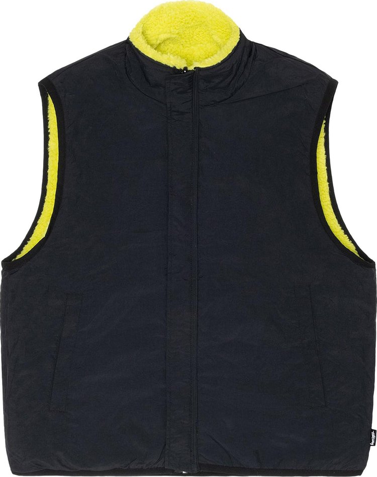 Stussy Sherpa Reversible Vest Lime