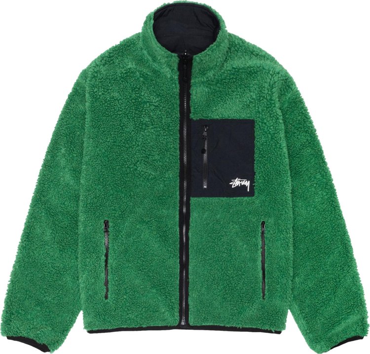 Stussy Sherpa Reversible Jacket 'Green'