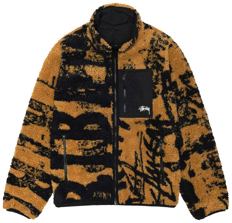 Stussy Sherpa Reversible Printed Jacket Yellow