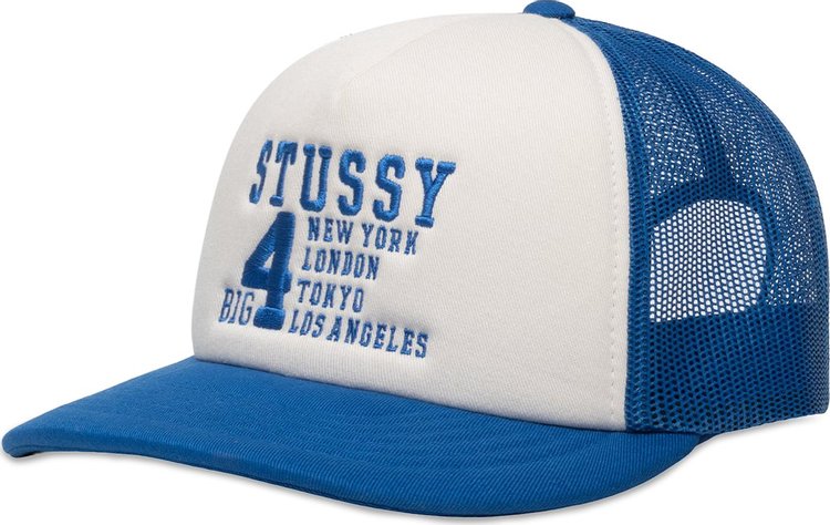 Stussy Trucker Big 4 Snapback Royal