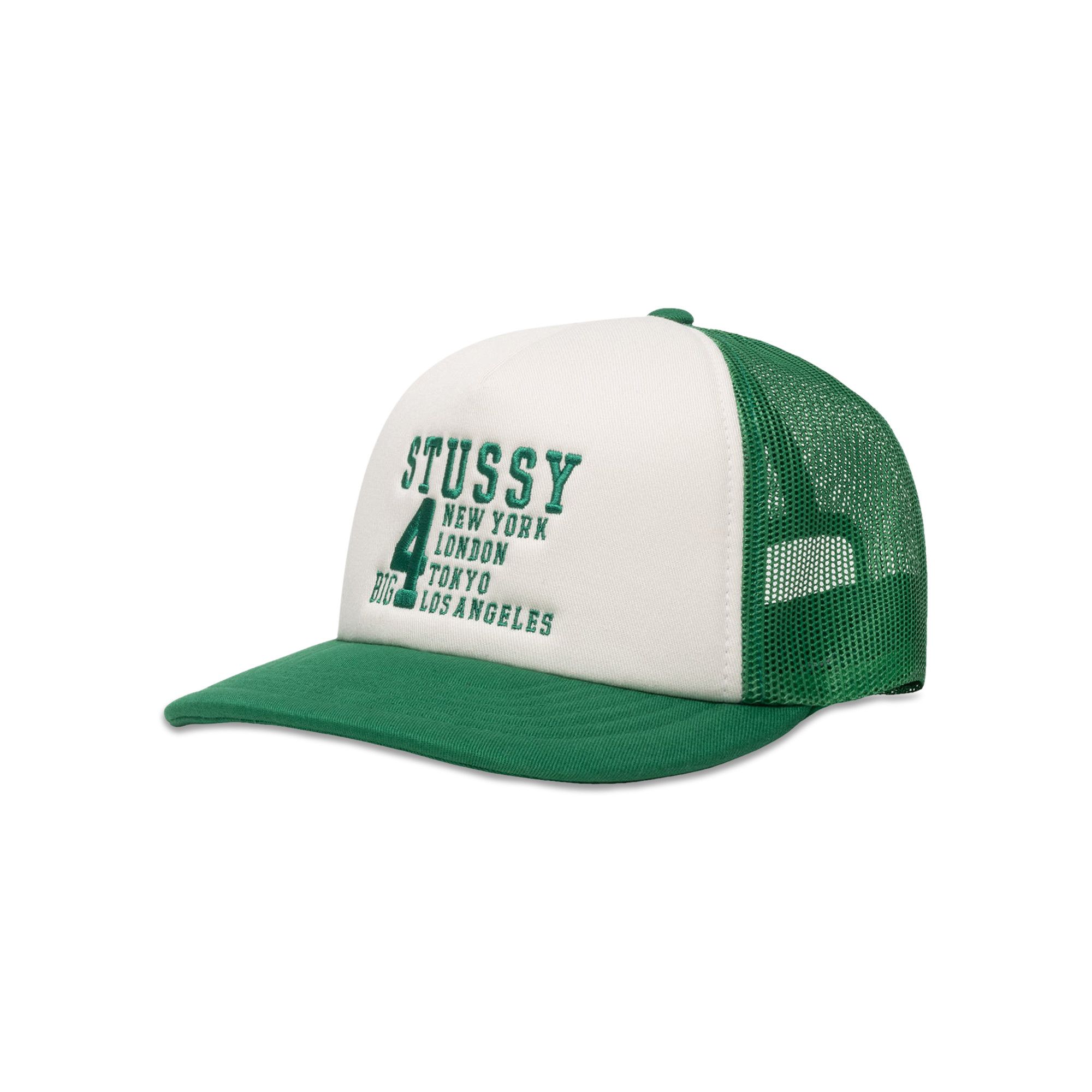 Buy Stussy Trucker Big 4 Snapback 'Green' - 1311147 GREE | GOAT