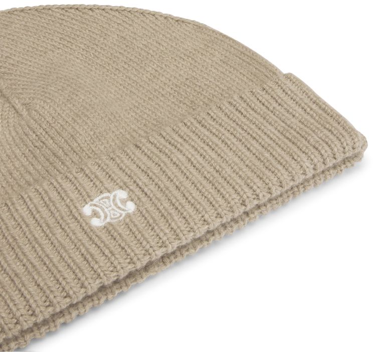 CELINE Bonnet Brode Triomphe Sand