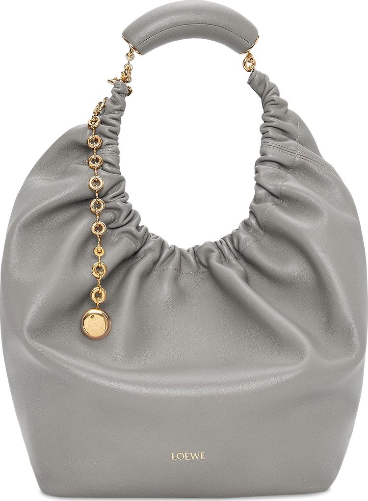 Loewe Medium Squeeze Bag Pearl Grey