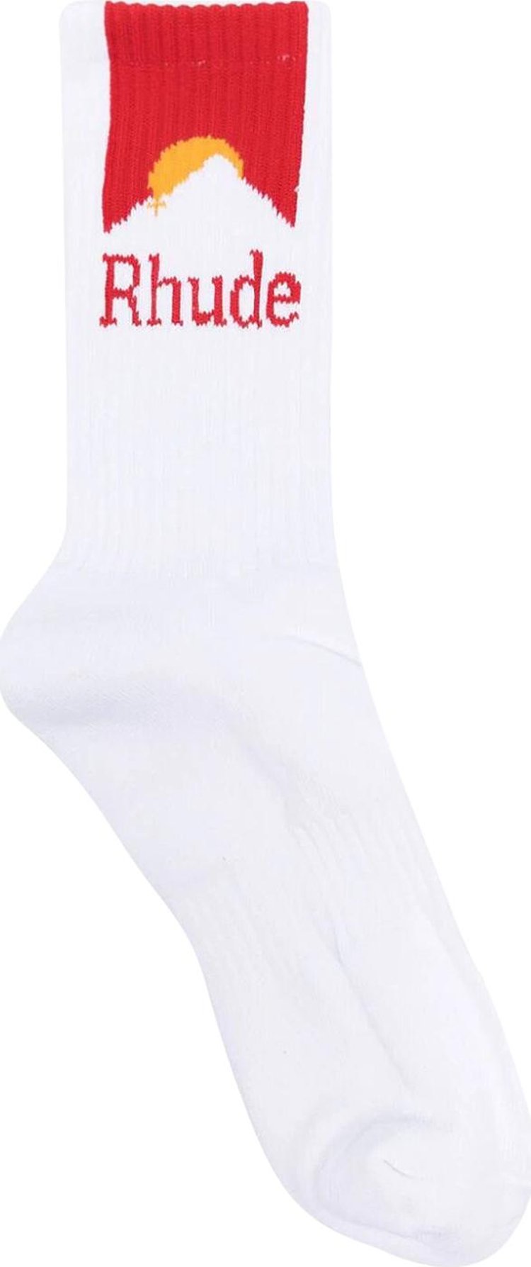 Rhude Moonlight Sock WhiteRedYellow