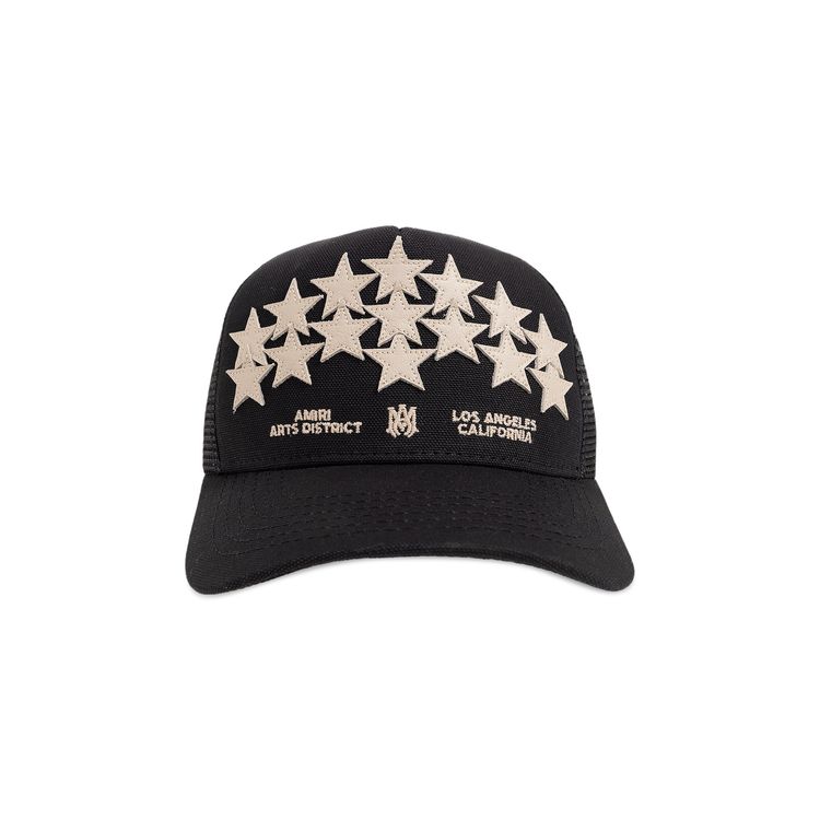 Buy Amiri Leather Star Trucker 'Black' PS24MAH022 001 BLAC GOAT