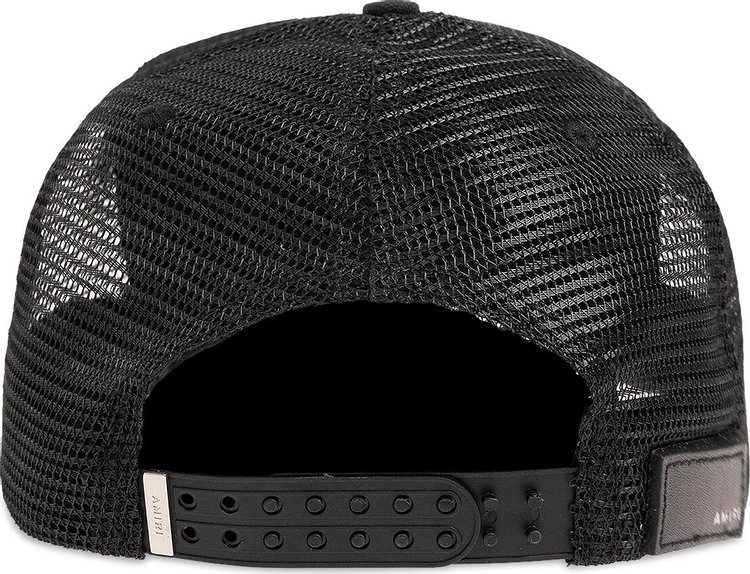 Amiri Leather Star Trucker Black