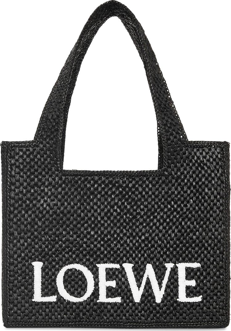 Buy Loewe Medium Font Tote Bag 'Black' - A685B61X01 1100 | GOAT