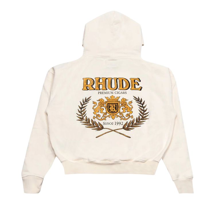Rhude Cresta Cigar Hoodie Vintage White