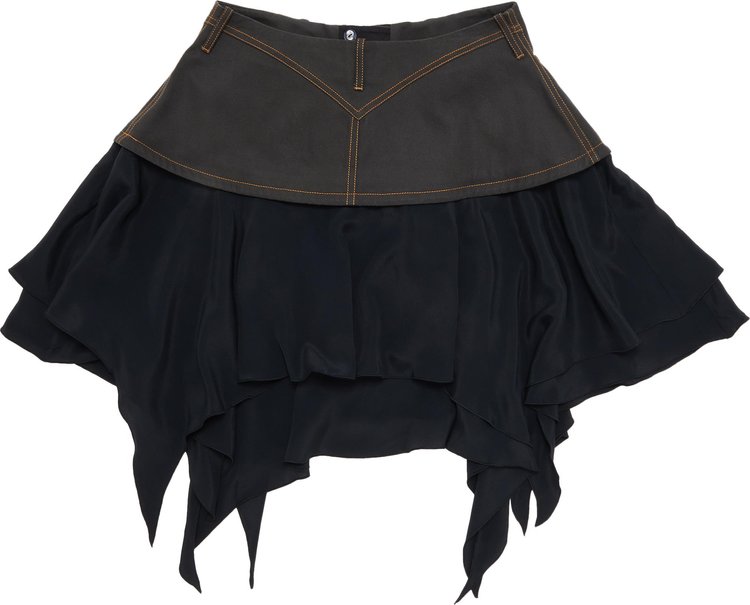 Kiko Kostadinov Oseberg Skirt SlatePitch Black