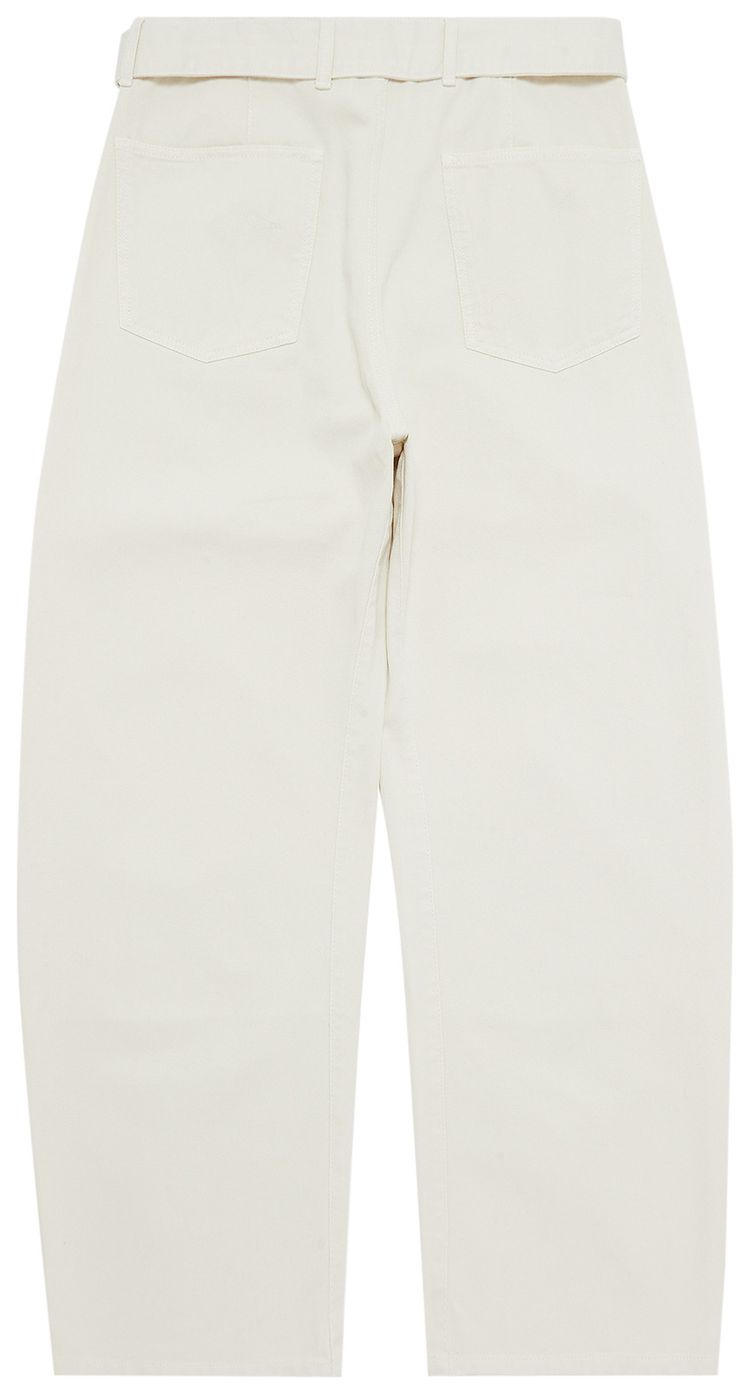 Lemaire Twisted Belted Pants Clay White