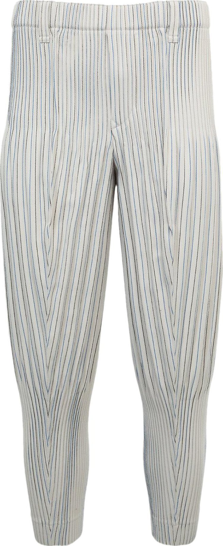 Homme Plissé Issey Miyake Tweed Pleats Pants 'Ivory'