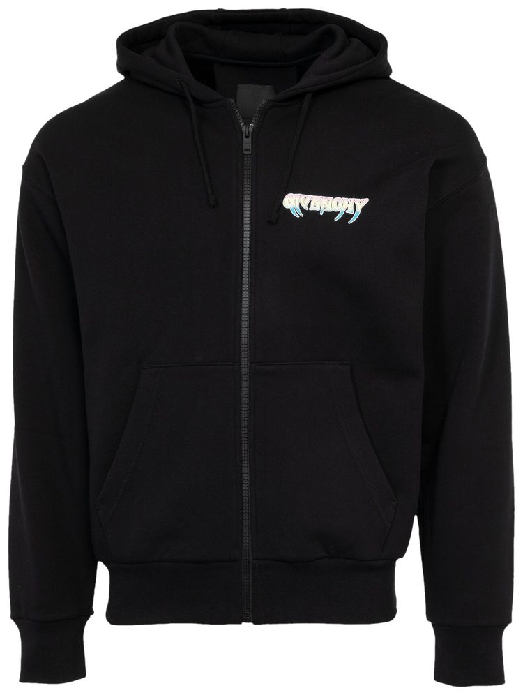 Givenchy Boxy Fit Zip Hoodie Black