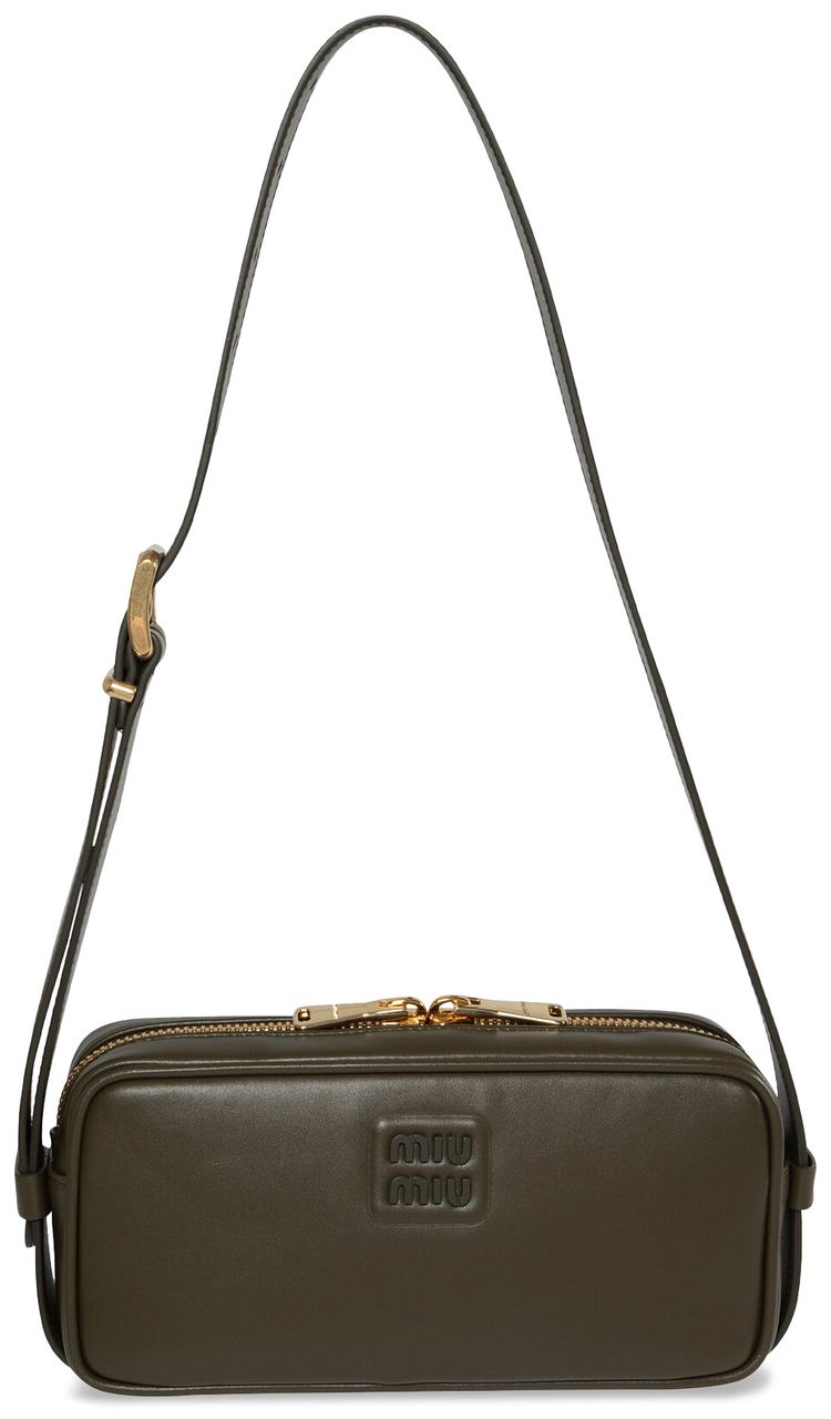 Miu Miu Matelasse Shoulder Bag Militare