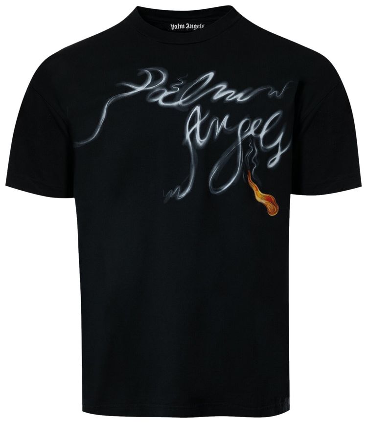 Palm Angels Foggy T Shirt BlackWhite