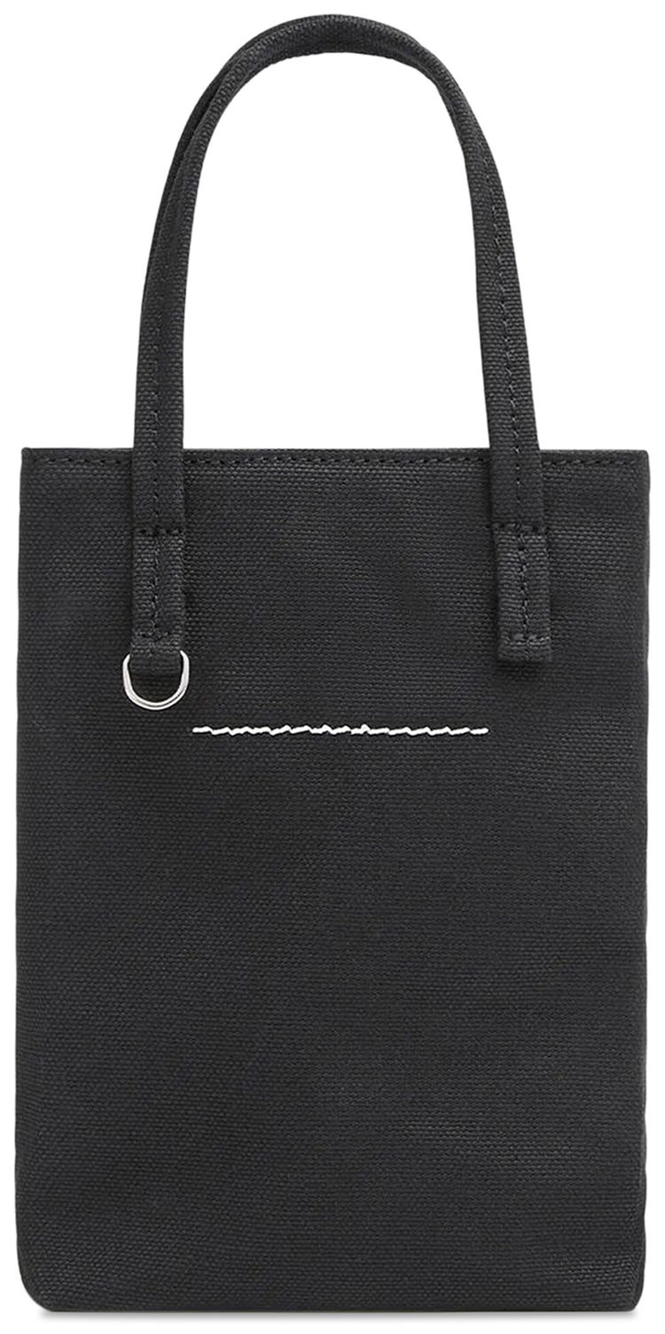 MM6 Maison Margiela Mini Canvas Shopping Bag Black