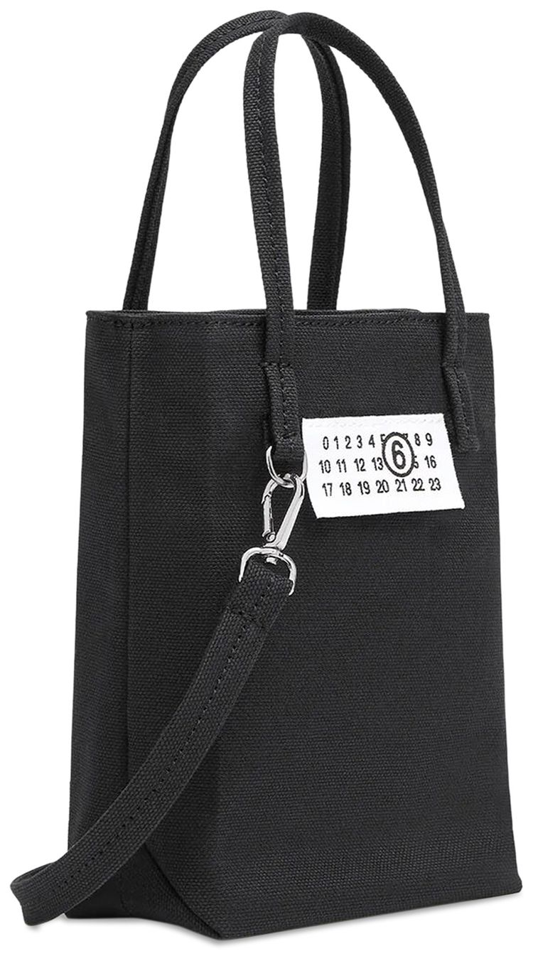 MM6 Maison Margiela Mini Canvas Shopping Bag Black