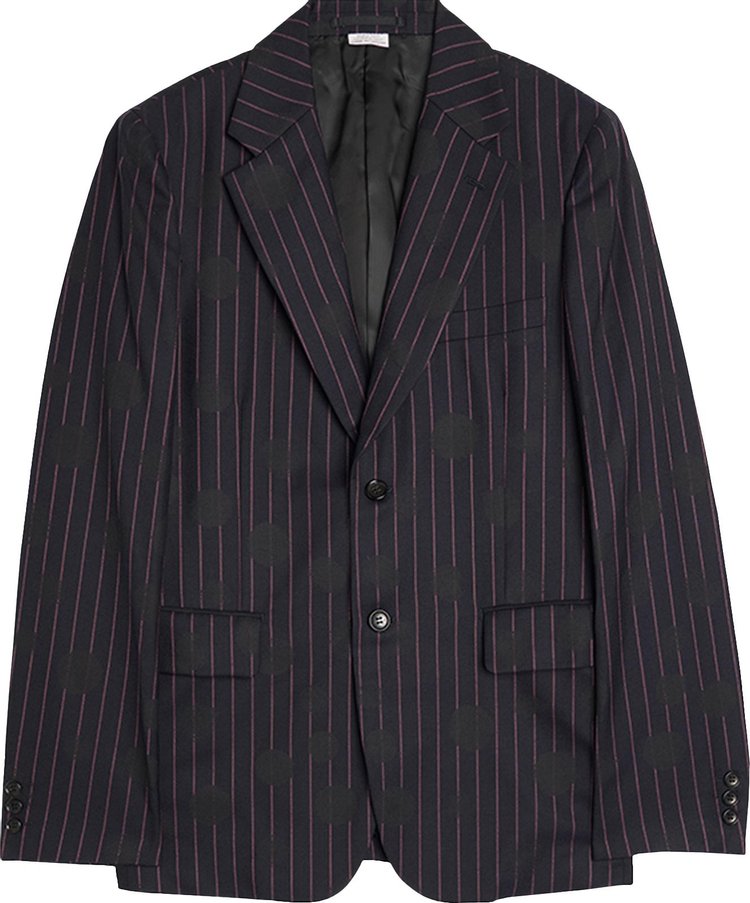 Comme des Garçons Homme Plus Stripe Print Jacket 'Navy/Pink/Black'