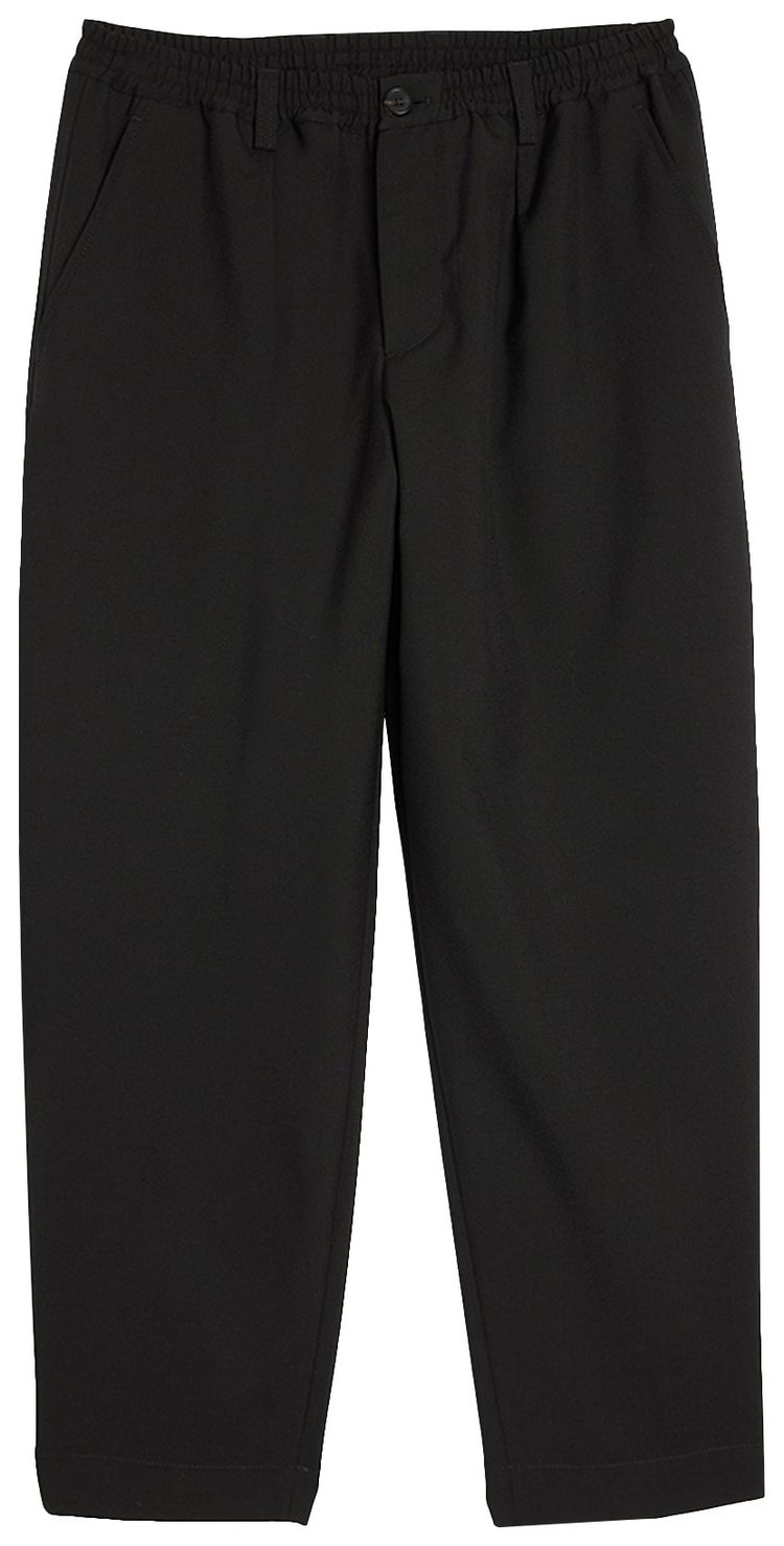 Marni Loose Fit Tropical Cropped Drawstring Pant Black