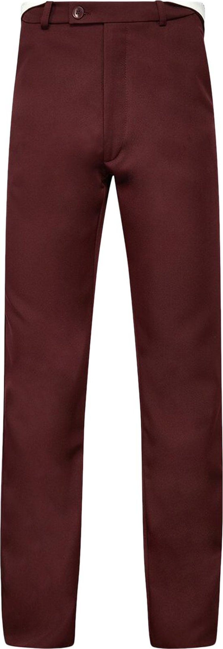 Martine Rose Rolled Waistband Tailored Trouser 'Burgundy'