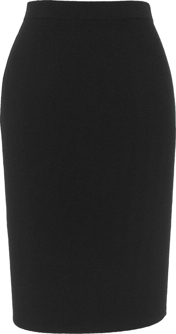 Saint Laurent Fine Knit Pencil Skirt 'Black'