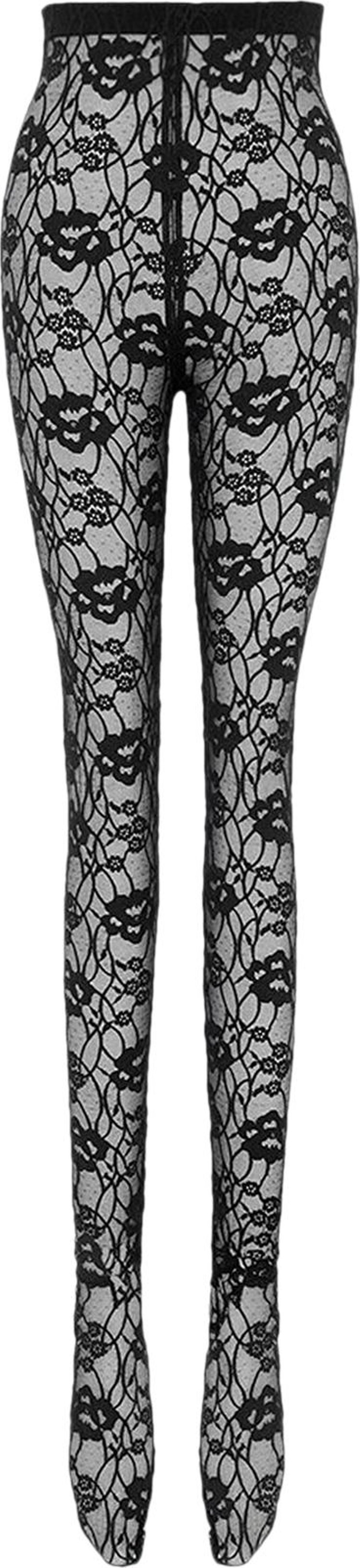 Saint Laurent Lace Leggings Black