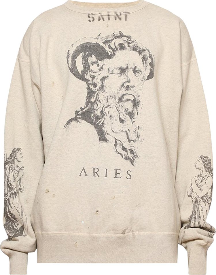 Saint Michael Aries Crewneck Sweatshirt 'Grey'