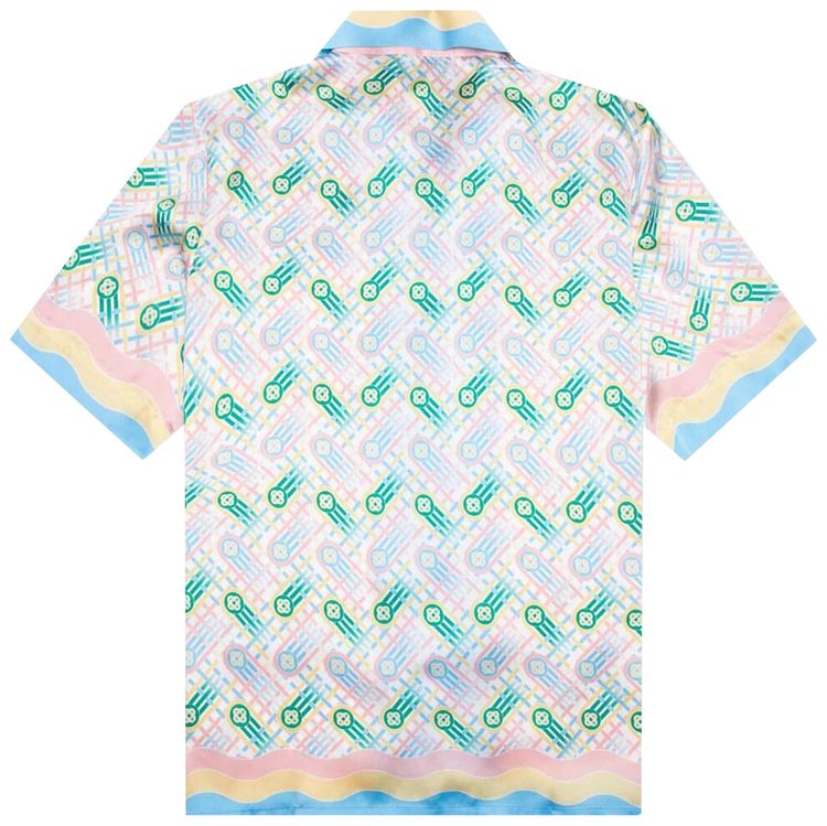 Casablanca Cuban Collar Short Sleeve Shirt Ping Pong Print