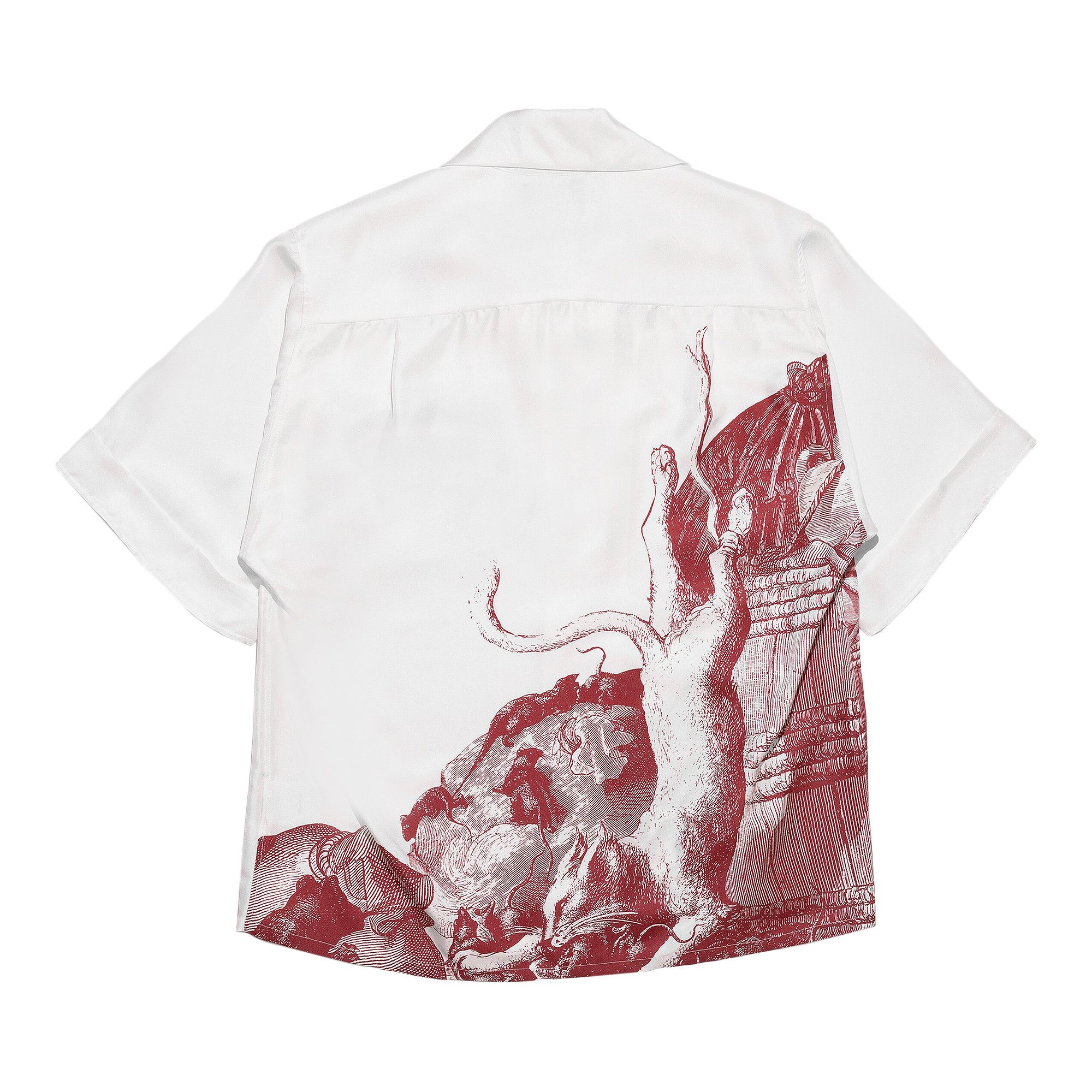 Size s Enfants Riches Déprimés Rat Palace Shirt 'White/Scarlet'