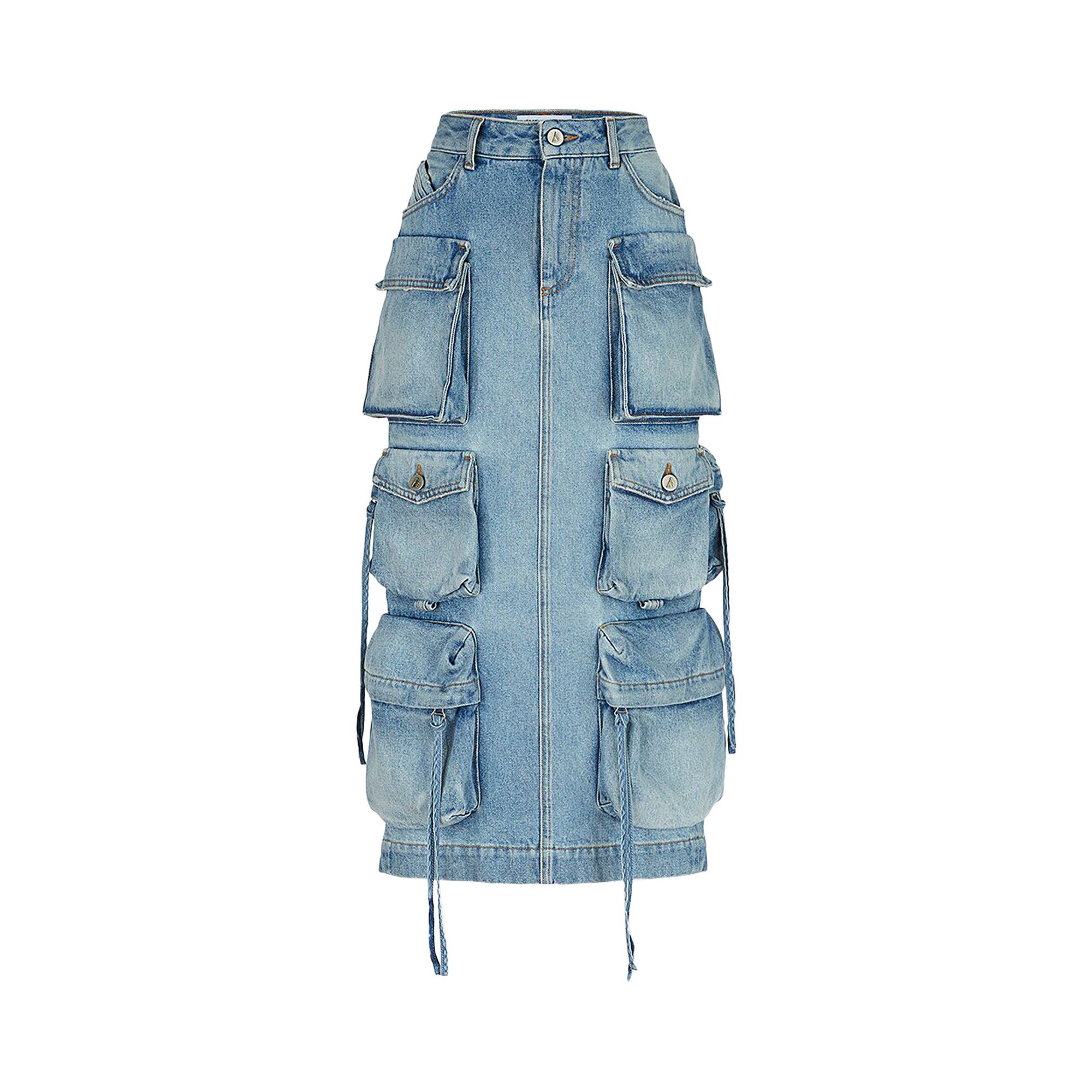 スカート THE ATTICO Women Skirts 241WCS189D073024 Blue Blue denim cargo skirt - women - THE ATTICO