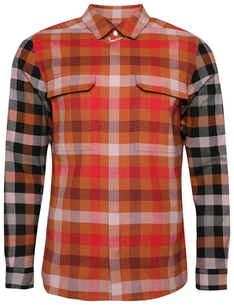 Rick Owens Plaid Lido Outershirt ClayBlack