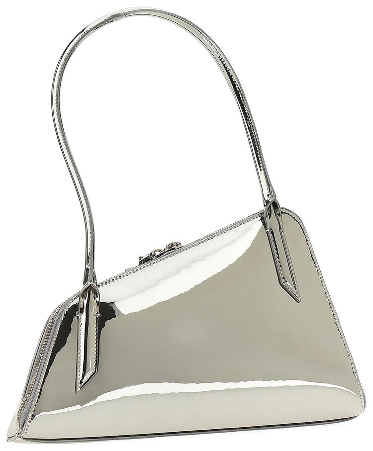 The Attico Sunrise Shoulder Bag Silver