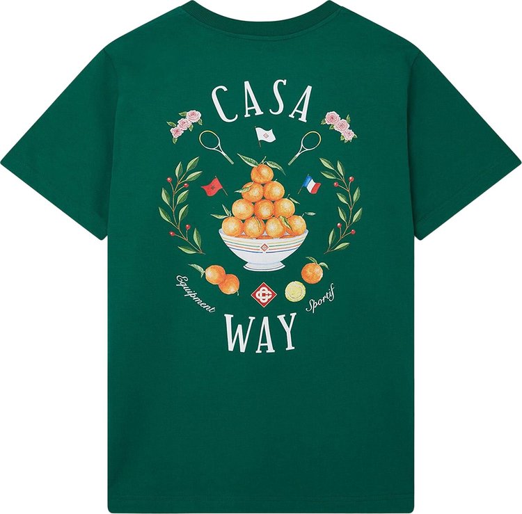 Casablanca Casa Way Printed T Shirt Evergreen