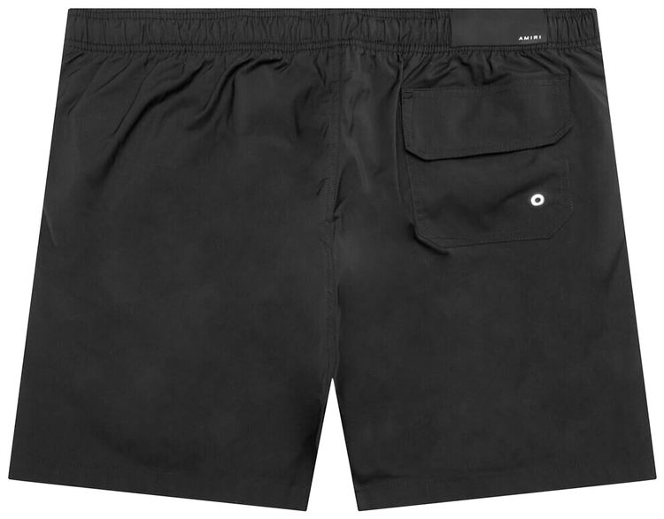 Amiri Vertical Stack Swim Trunks Black