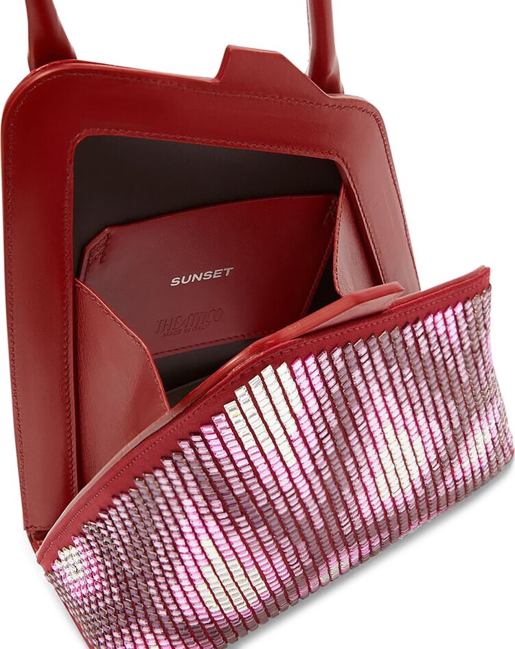 The Attico Sunset Top Handle Bag Red Degrade