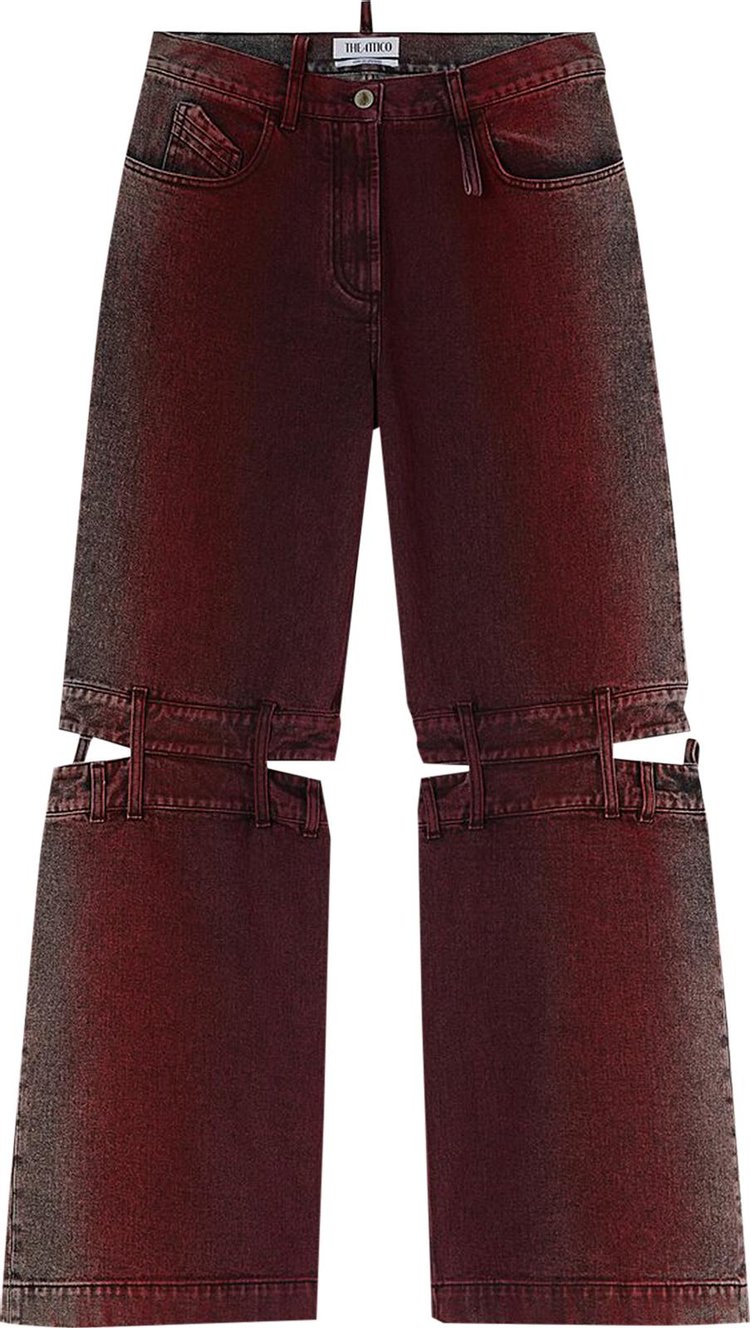 The Attico Long Pants 'Red/Purple Shades'