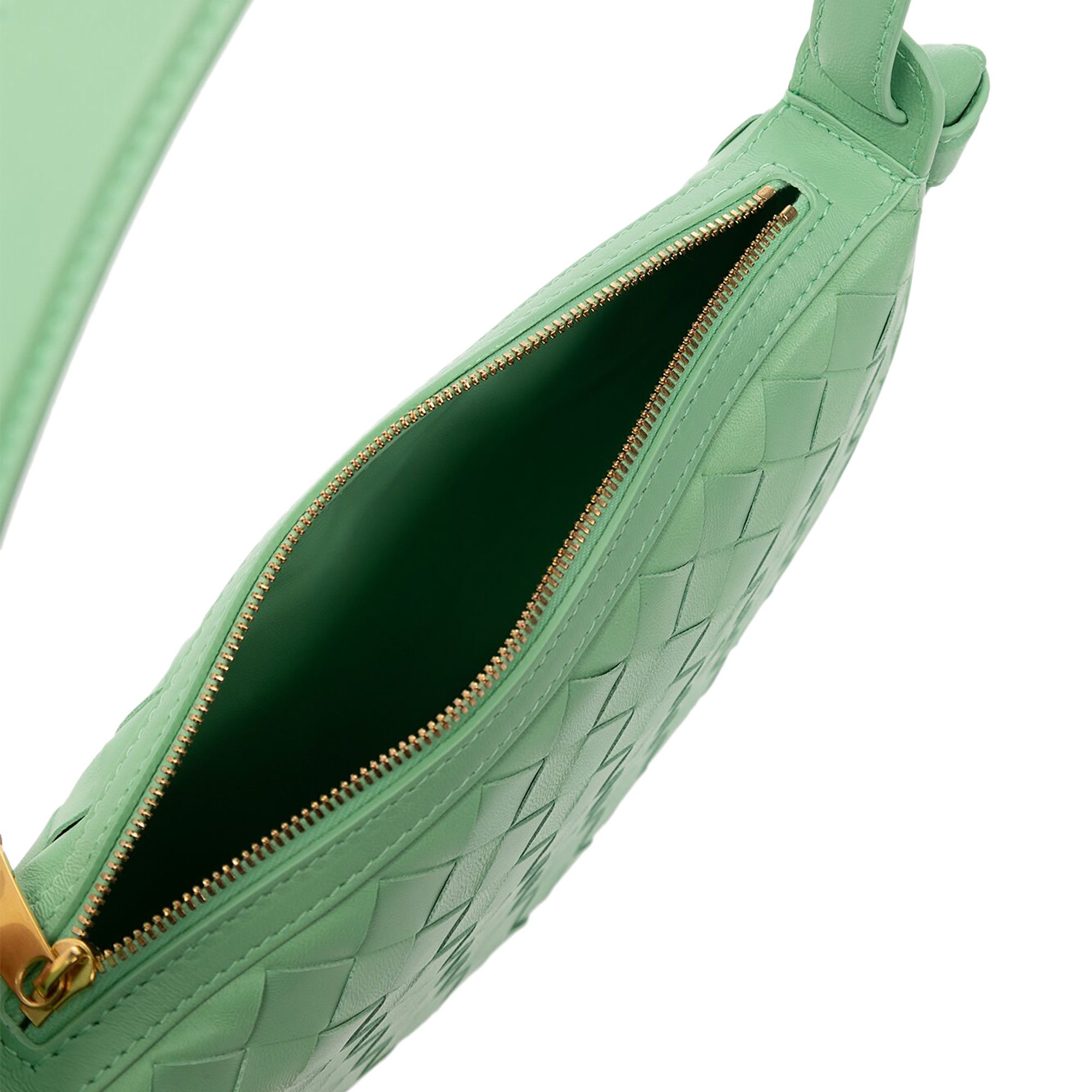 ショルダーバッグ・ポシェット BOTTEGA VENETA SAGE GREEN LEATHER MINI SUNRISE SHOULDER BAG Mini Sunrise Shoulder Bag Siren | The Webster