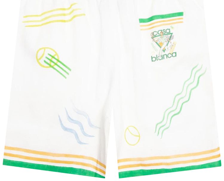 Casablanca Printed Linen Shorts Le Jeu