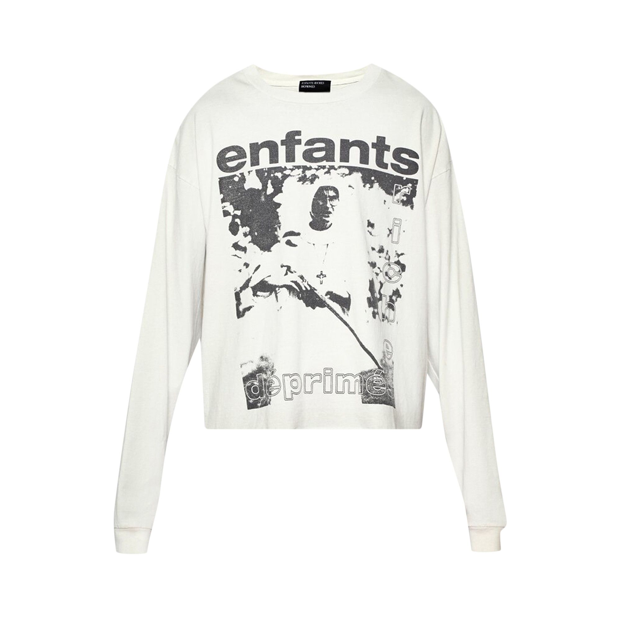 Buy Enfants Riches Déprimés Nun/Gun Long-Sleeve T-Shirt 'Faded Ivory/Black'  - 010 726 FADE | GOAT
