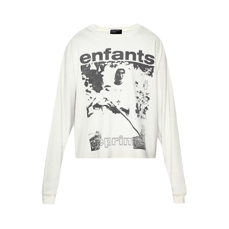 Enfants Riches Deprimes NunGun Long Sleeve T Shirt Faded IvoryBlack