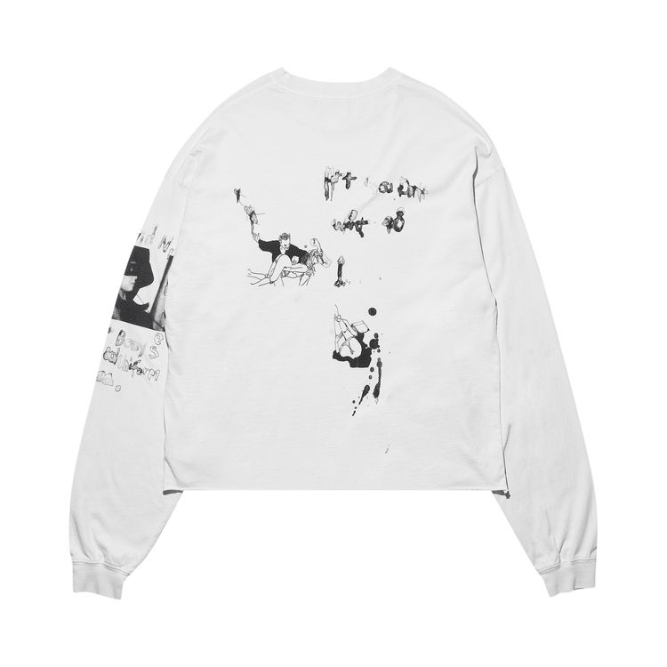 Enfants Riches Deprimes Vivid Nightmares Long Sleeve T Shirt Faded IvoryMulticolor