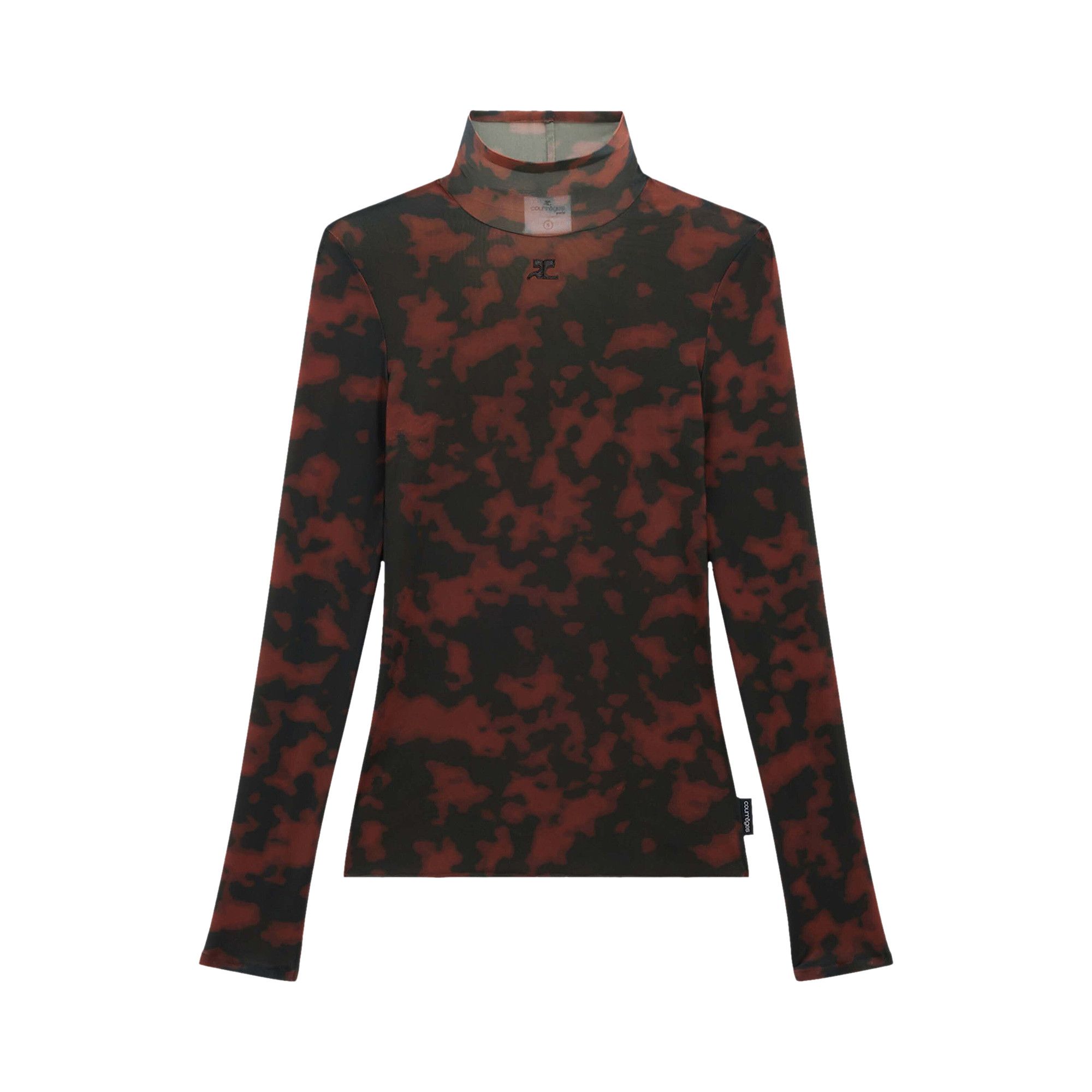 Buy Courrèges Tortoise Mockneck Sheer Top 'Havana/ Tortoise Buy Courrèges Tortoise Mockneck Sheer Top 'Havana/ Tortoise
