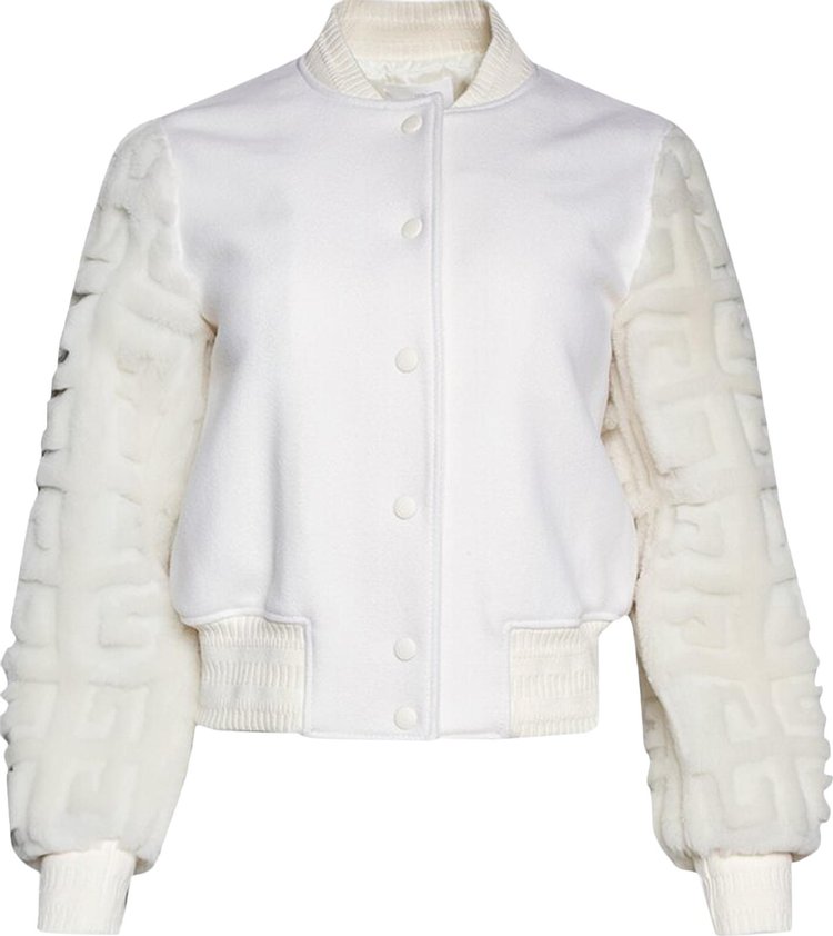 Givenchy Cropped Varsity Jacket 'White'