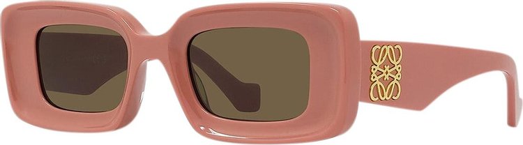 Loewe Chunky Anagram Sunglasses 'Shiny Pink/Brown'