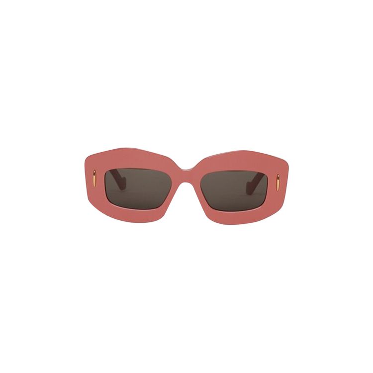 Loewe Chunky Anagram Sunglasses 'Shiny Pink/Brown'